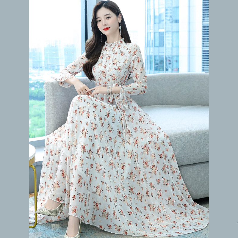 فستان نسائي صيفي وربيعي قماش شیفون