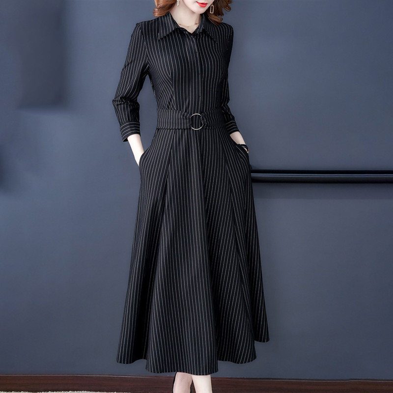 فستان نسائي صيفي وربيعي قماش بوليستر