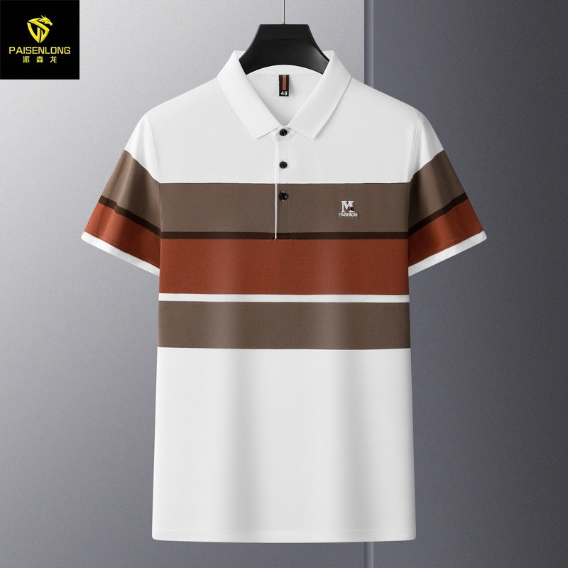 تيشيرت رجالي صيفي قماش قطن بنسبة 95% قياس رسمي