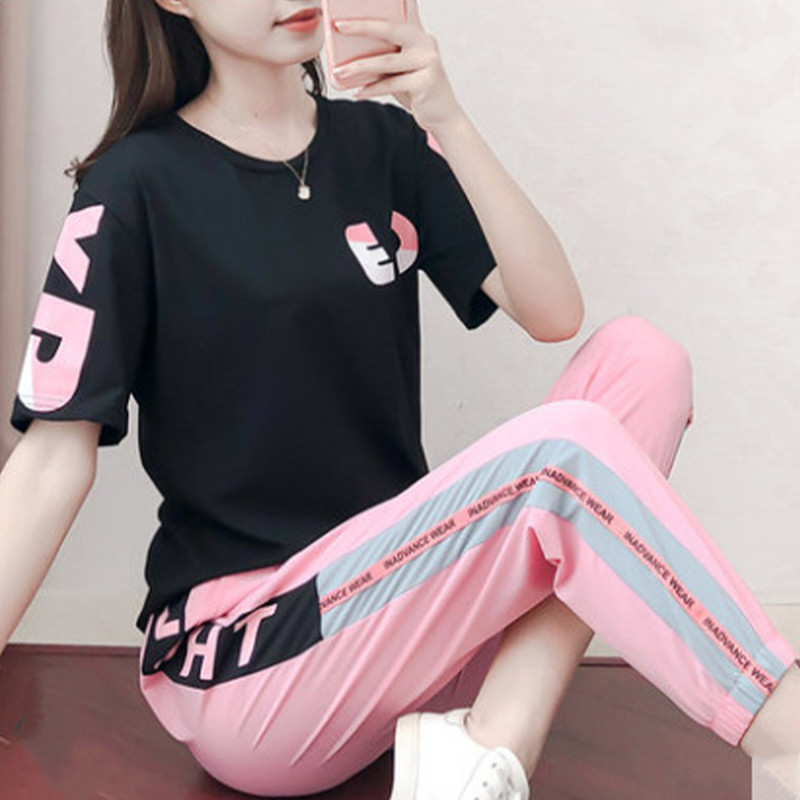 بدلة نسائية صيفية تراك وتيشيرت