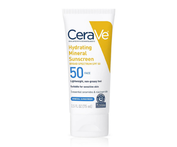 واقي شمس مرطب معدني مناسب للحساسة 50spf